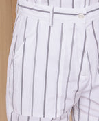 Pantalones cortos Ally - Blanco/Negro - Mujer