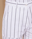 Pantalones cortos Ally - Blanco/Negro - Mujer