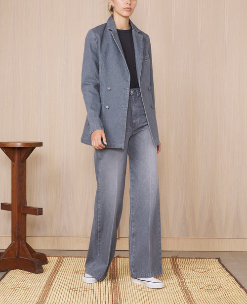 Tlg Veste Mathilde Jkt Gots Cotton Denim - Mid Grey
