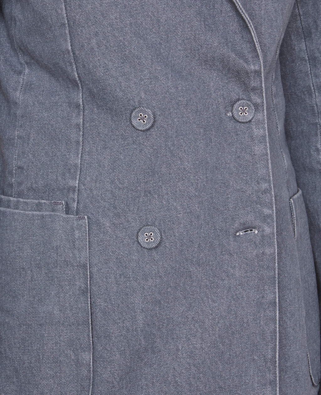 Tlg Veste Mathilde Jkt Gots Cotton Denim - Mid Grey
