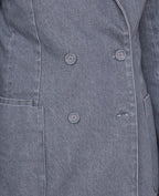 Tlg Veste Mathilde Jkt Gots Cotton Denim - Mid Grey