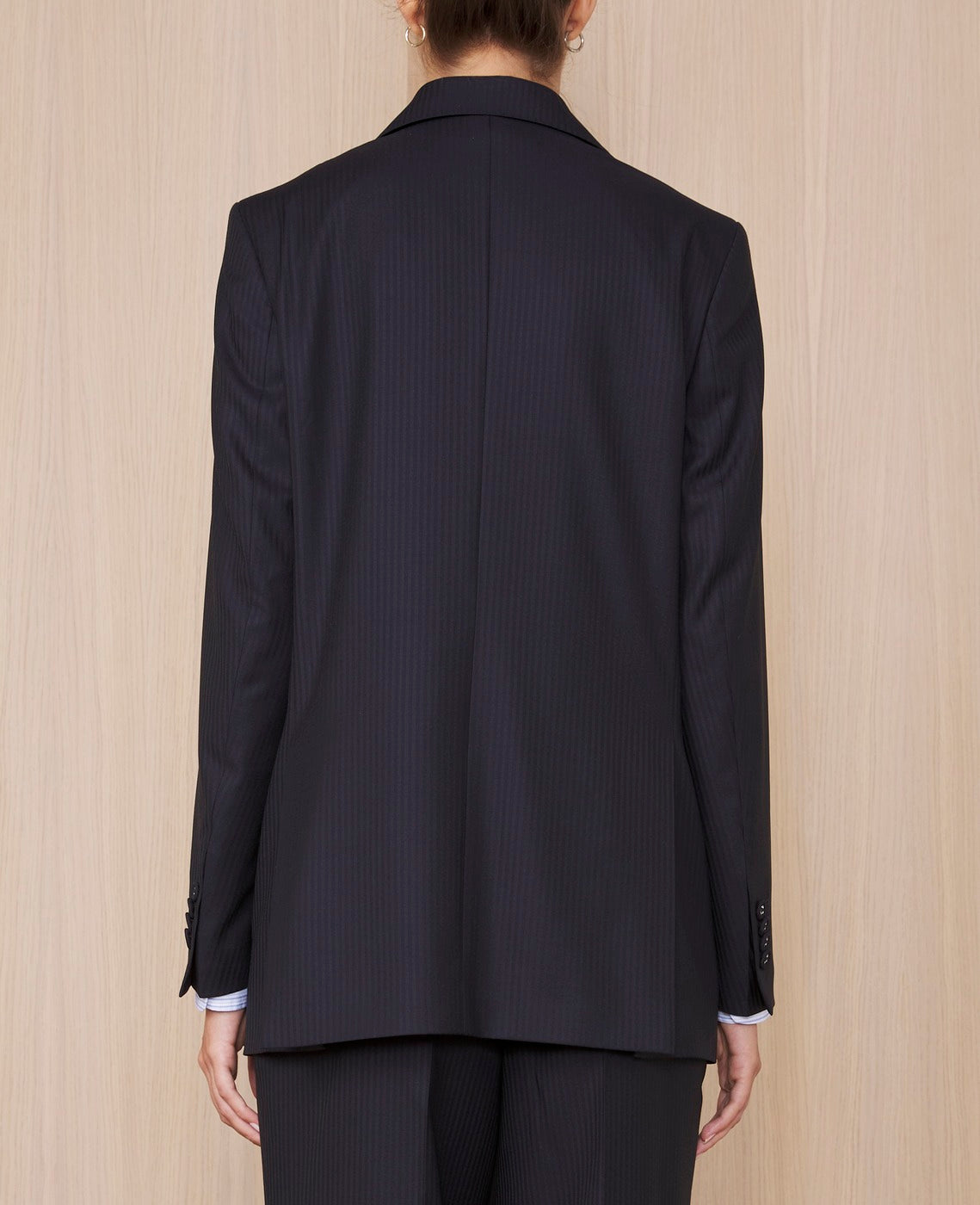 Tlg Veste W Giovanni Itl 120S Stripe Wo - Dark Navy