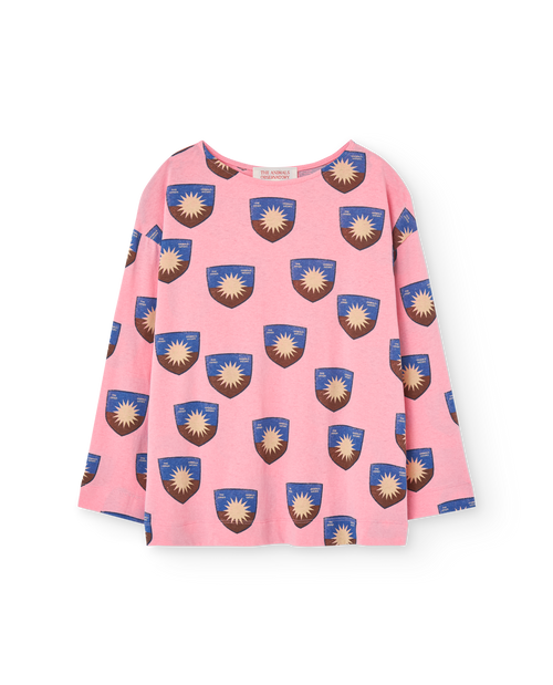 T-Shirt Cricket Long Sleeve Pink - Enfant