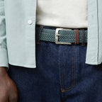 Ceinture Tressee Bleue & Verte Square Belt - Homme