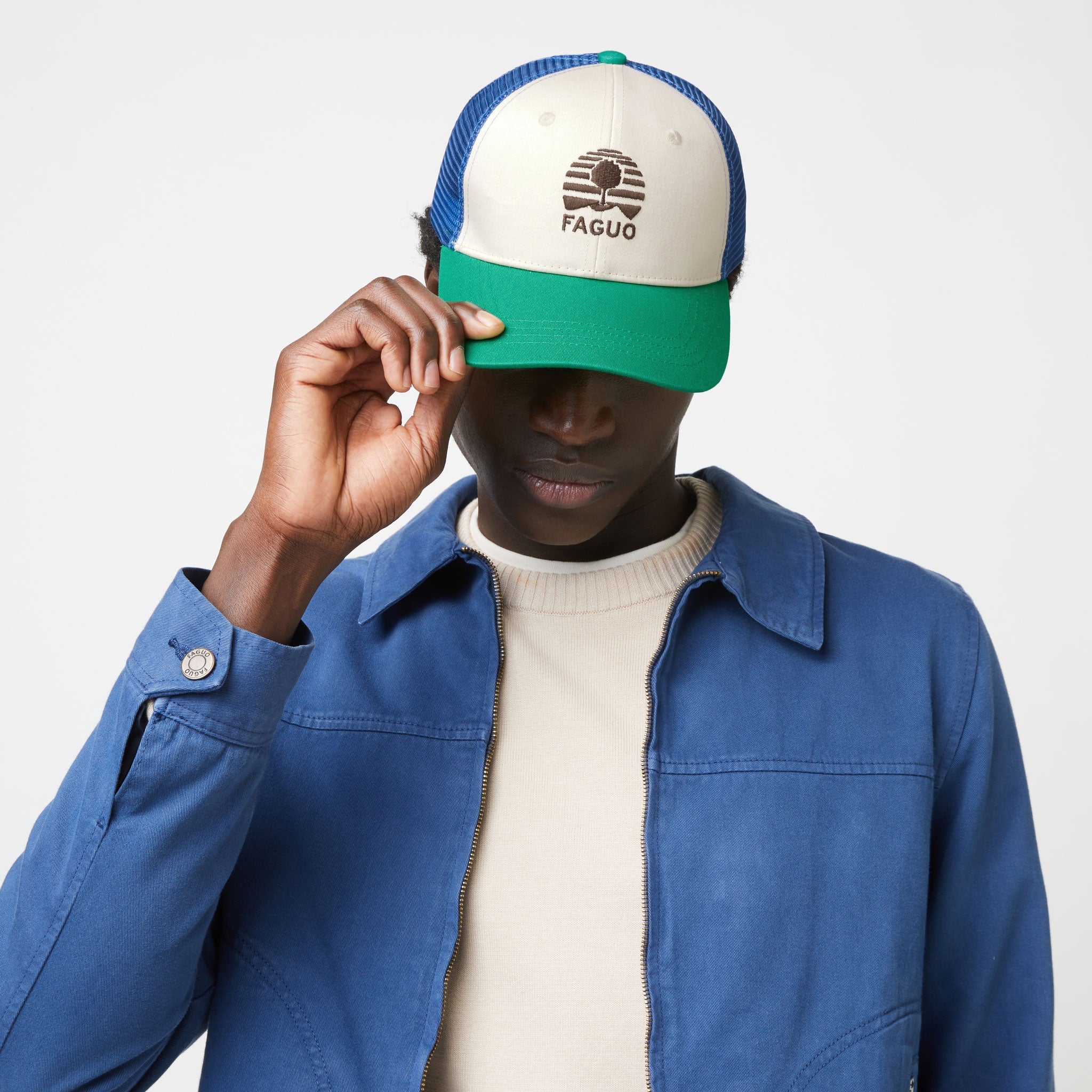Gorra Verde y Azul Marino Trucker Cap - Hombre