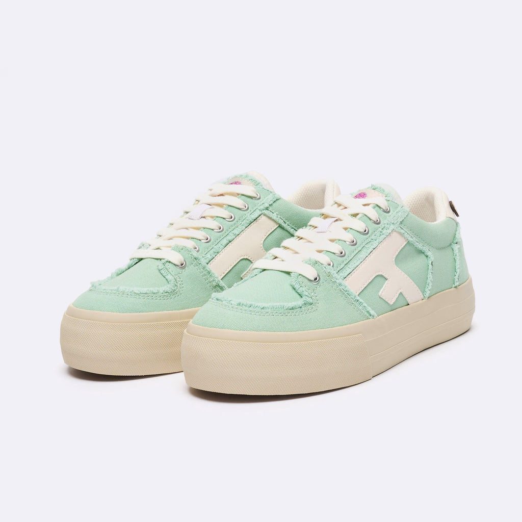 Tennis Basses Vert Menthe Walnut Platform - Femme
