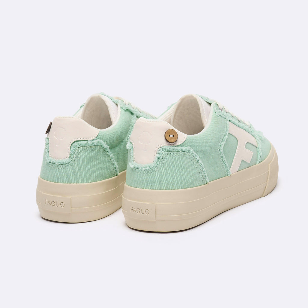 Tennis Basses Vert Menthe Walnut Platform - Femme