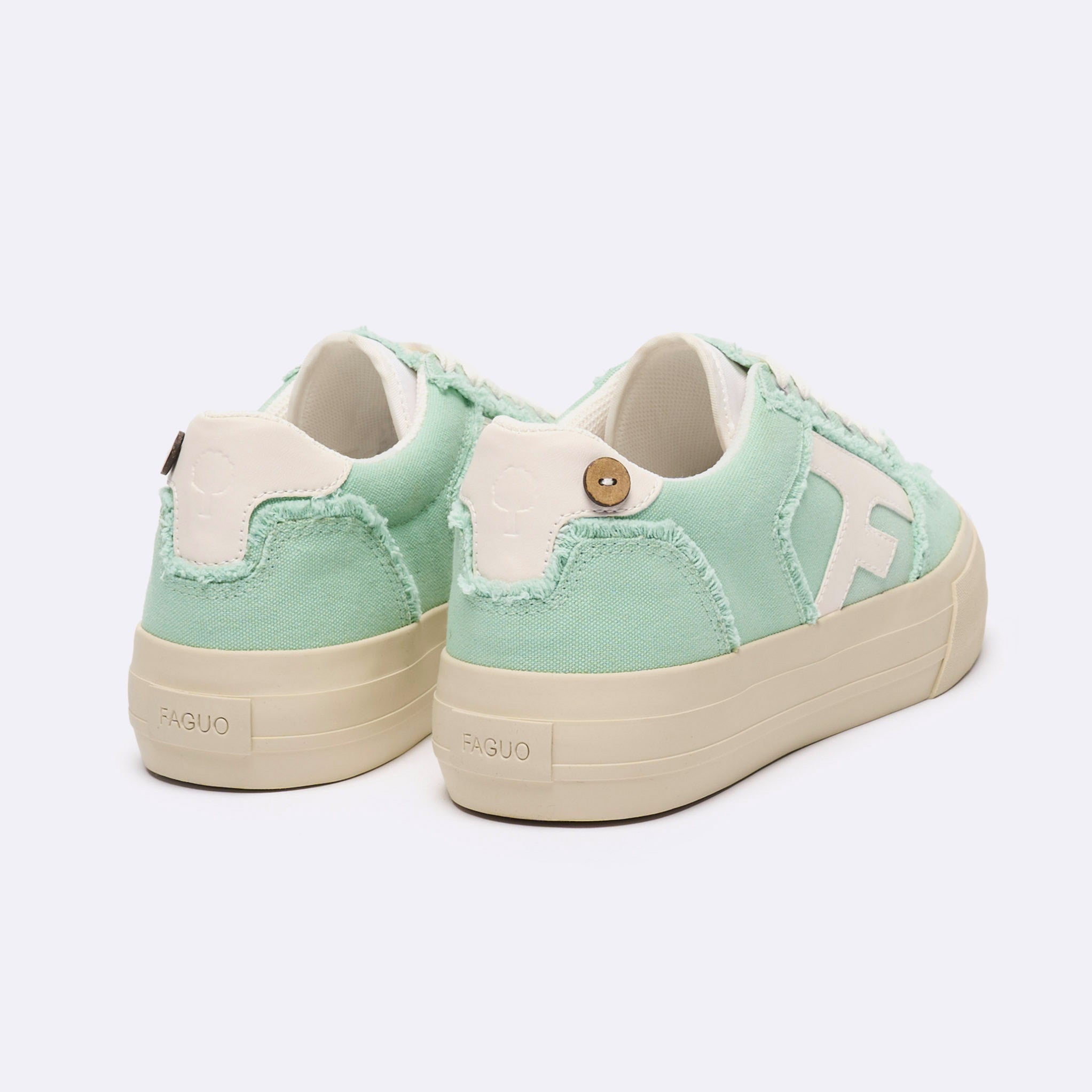 Tennis Basses Vert Menthe Walnut Platform - Femme
