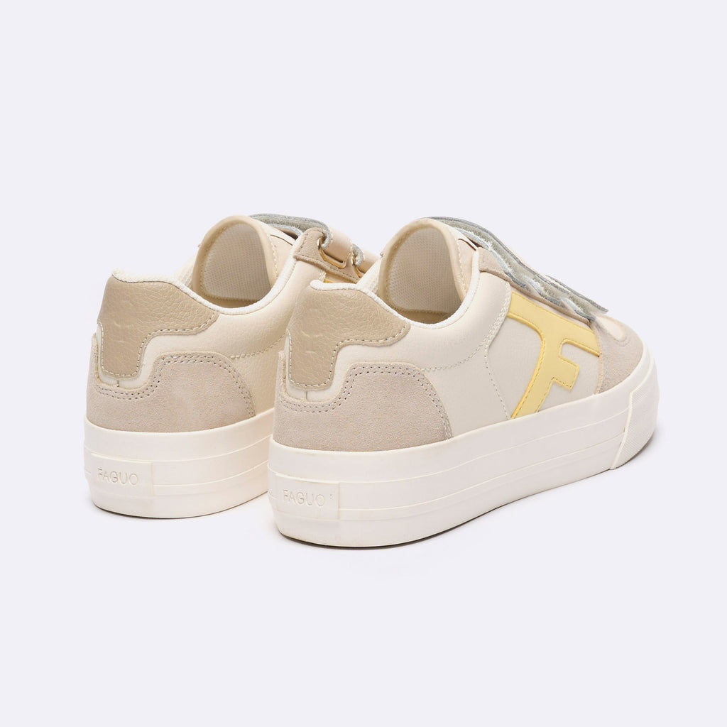 Zapatillas Bajas Beis Walnut P. Velcro - Mujer