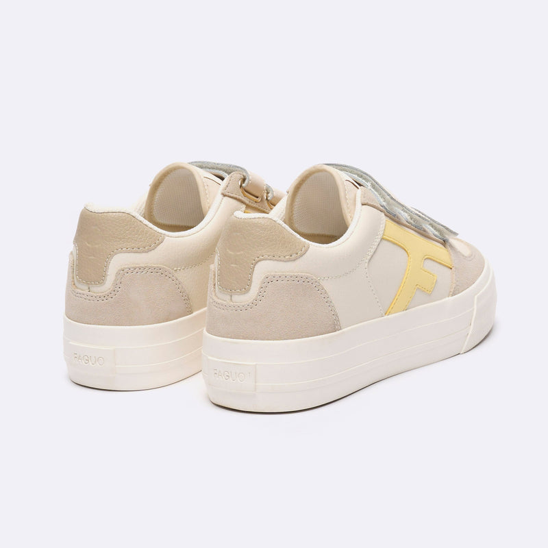 Tennis Basses Beiges Walnut P. Velcro - Femme