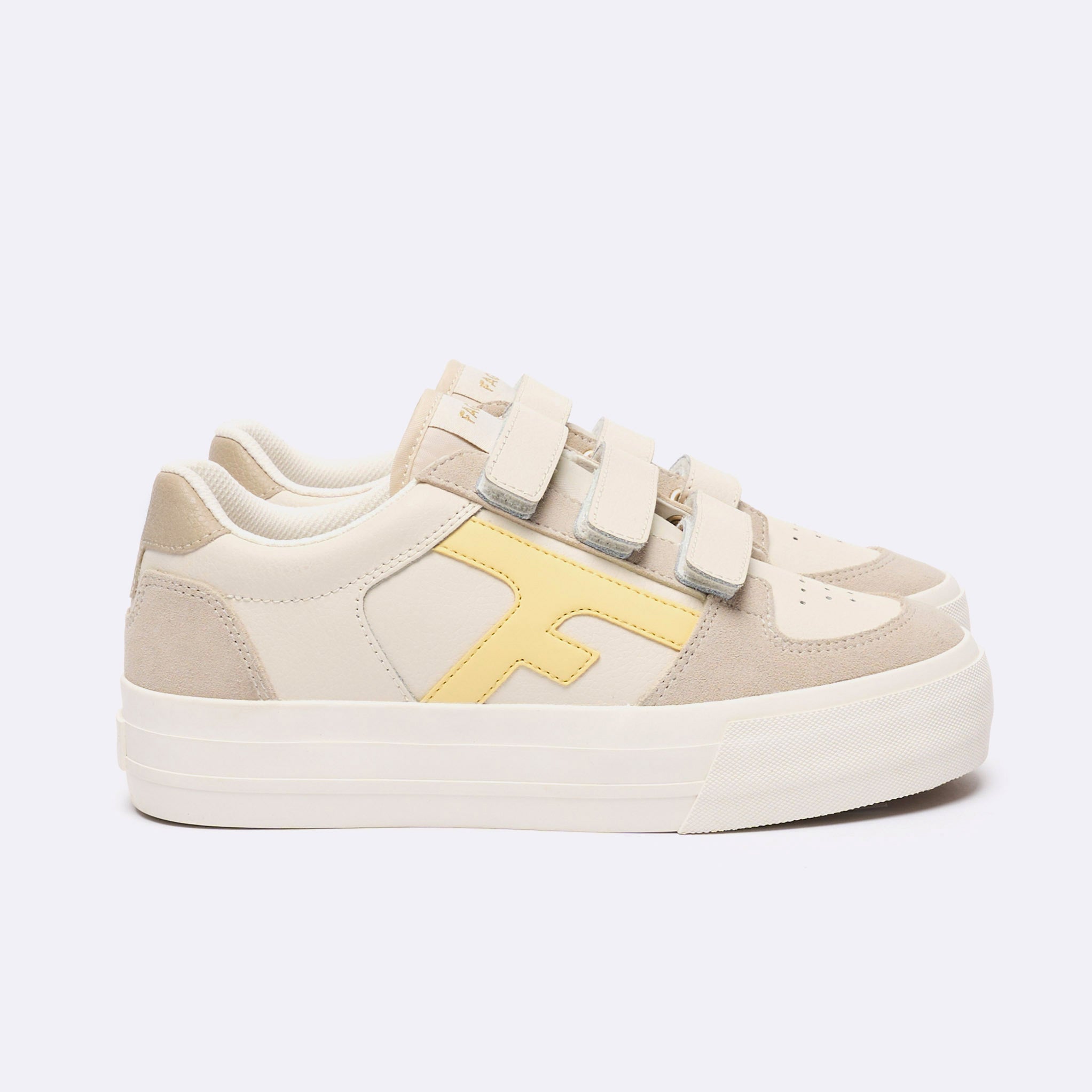 Zapatillas Bajas Beis Walnut P. Velcro - Mujer