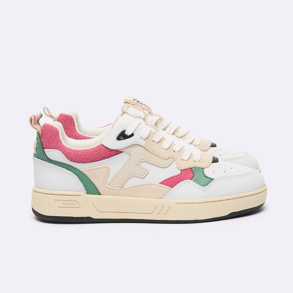 Zapatillas Bajas Blancas, Verdes & Rosas Dahlia - Mujer