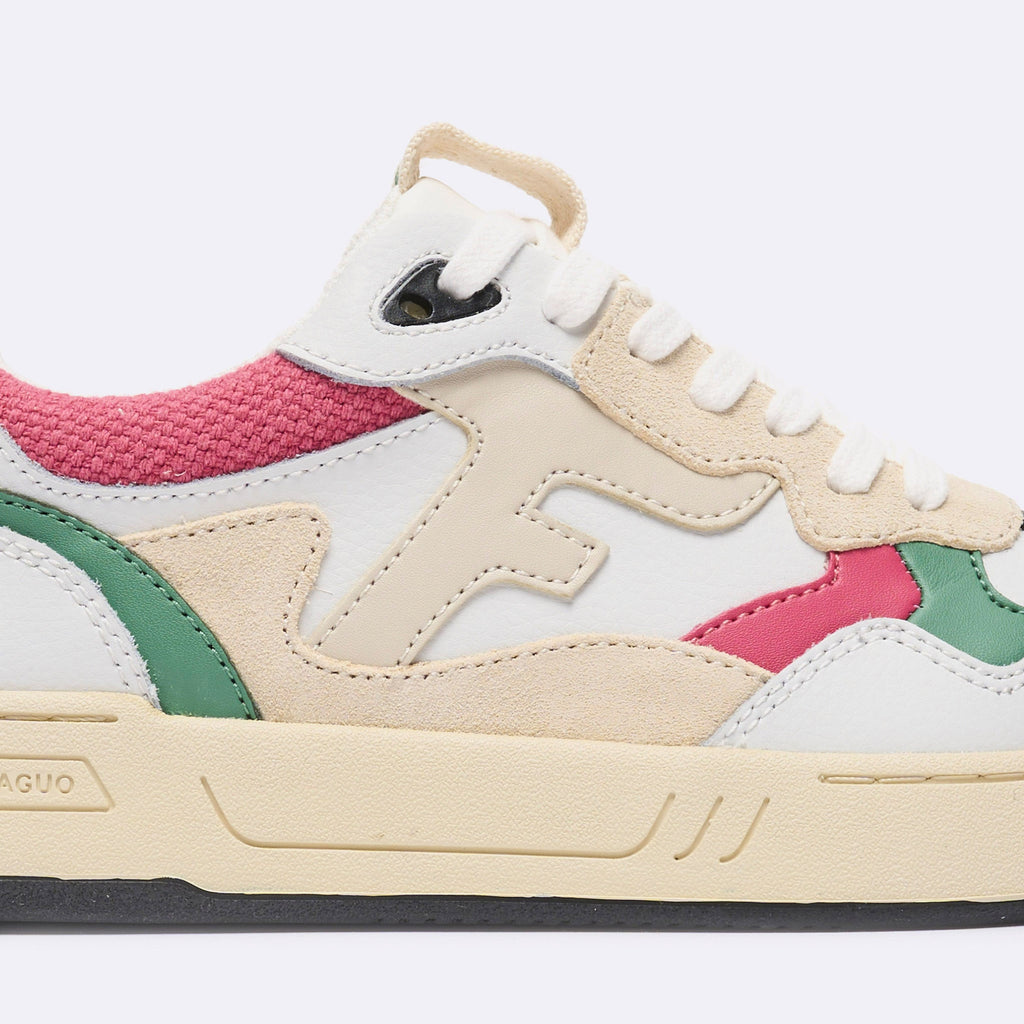 Zapatillas Bajas Blancas, Verdes & Rosas Dahlia - Mujer
