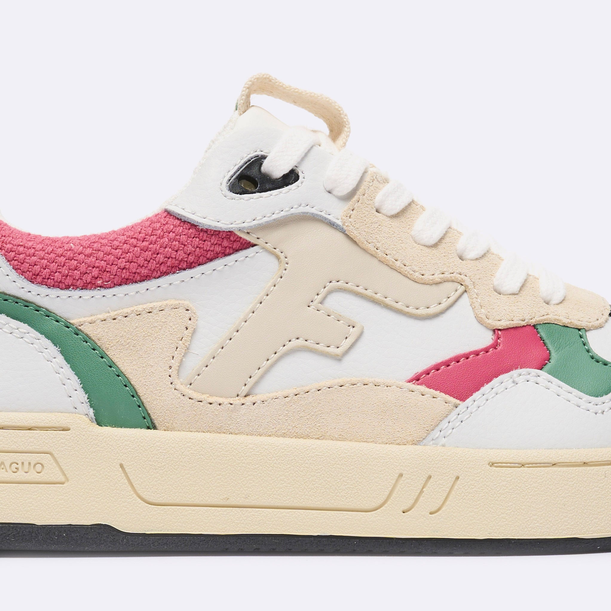 Zapatillas Bajas Blancas, Verdes & Rosas Dahlia - Mujer