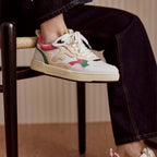 Zapatillas Bajas Blancas, Verdes & Rosas Dahlia - Mujer
