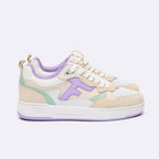 Zapatillas Bajas Blancas & Violeta Claro Dahlia - Mujer