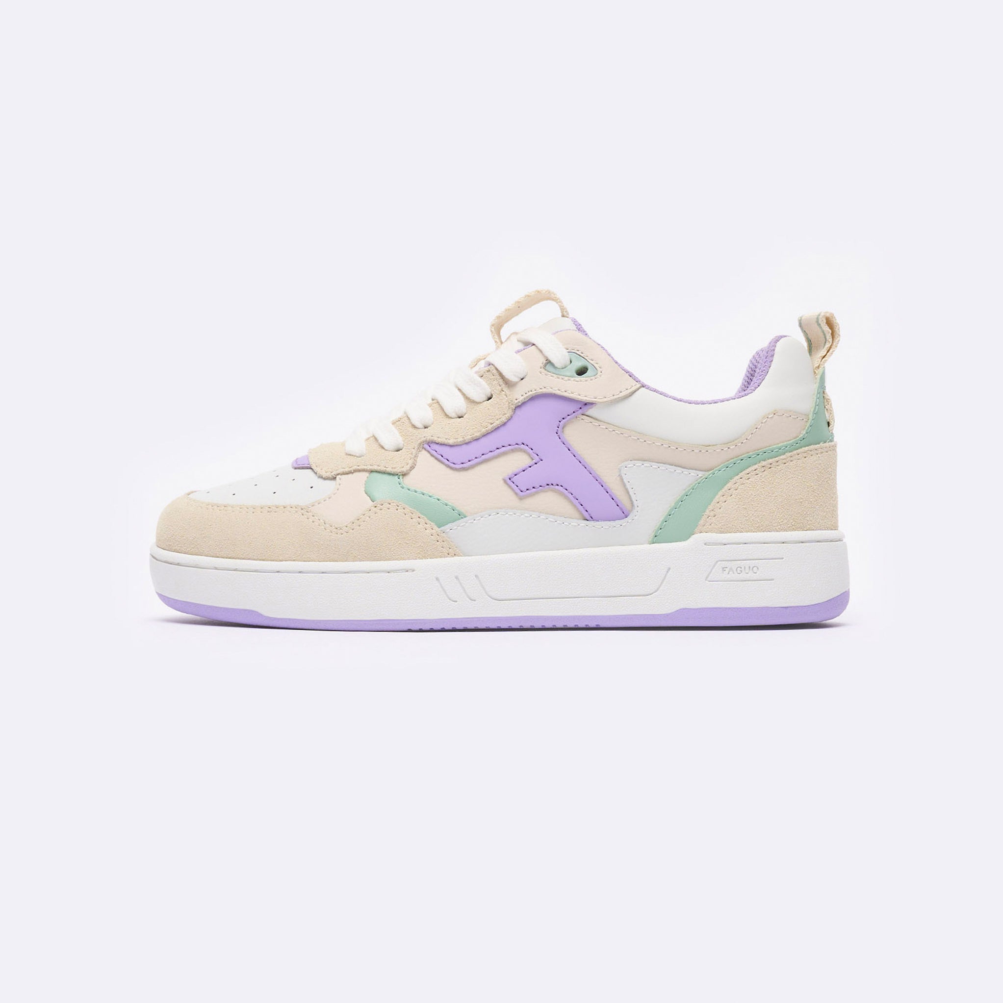 Zapatillas Bajas Blancas & Violeta Claro Dahlia - Mujer