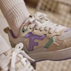 Zapatillas Bajas Blancas & Violeta Claro Dahlia - Mujer
