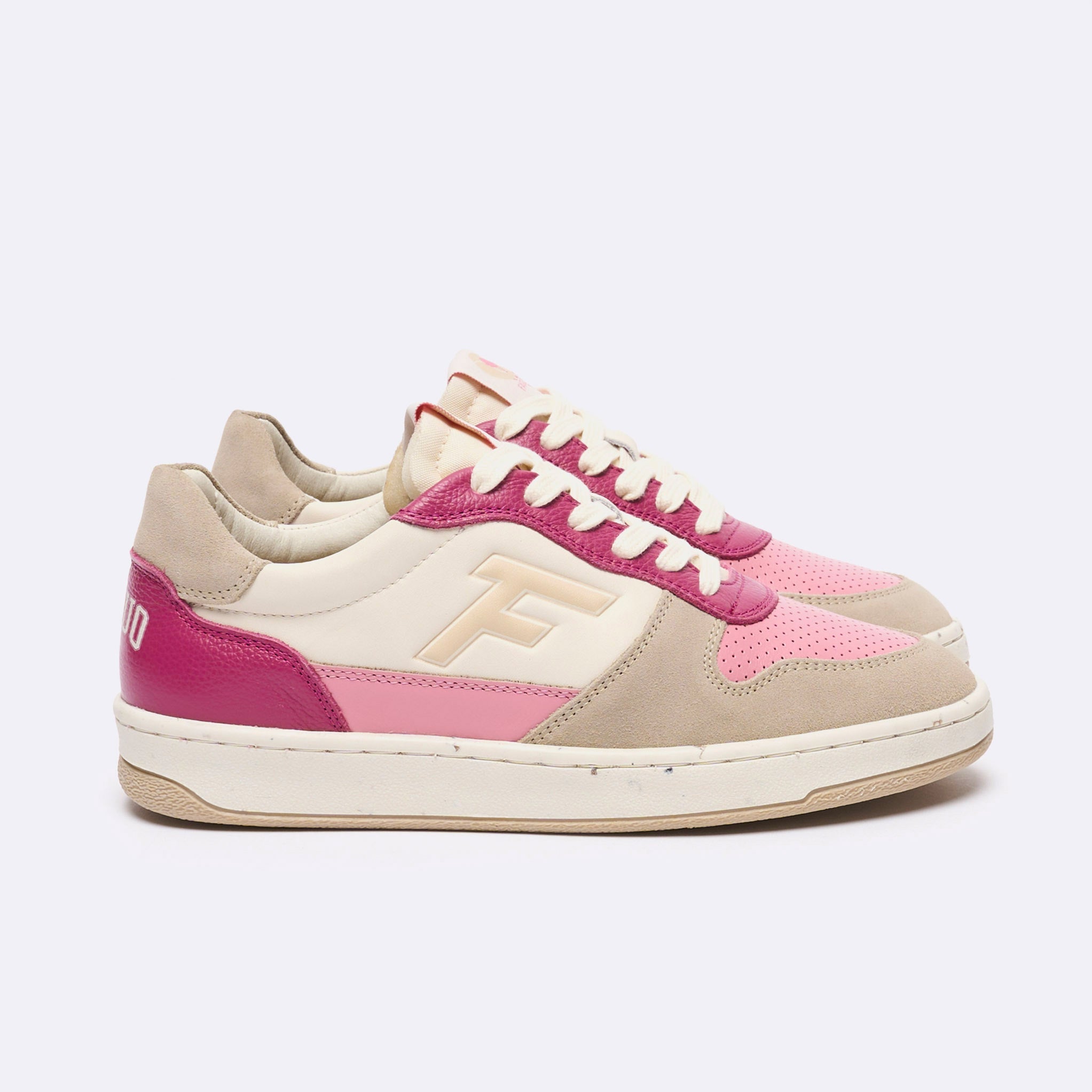 Baskets Basses Écrues & Roses Alder - Femme