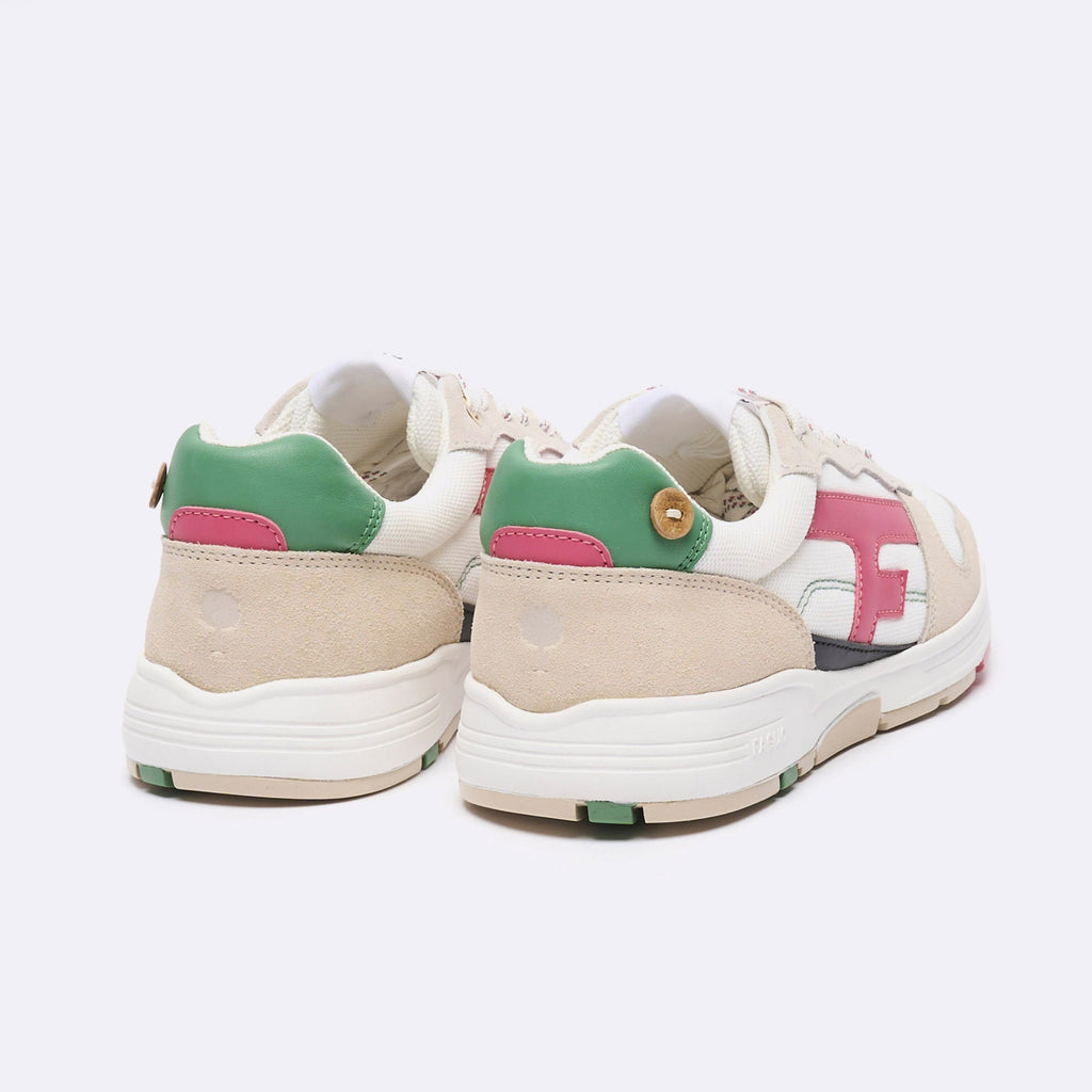 Running Blanches, Vertes & Roses Olive - Femme