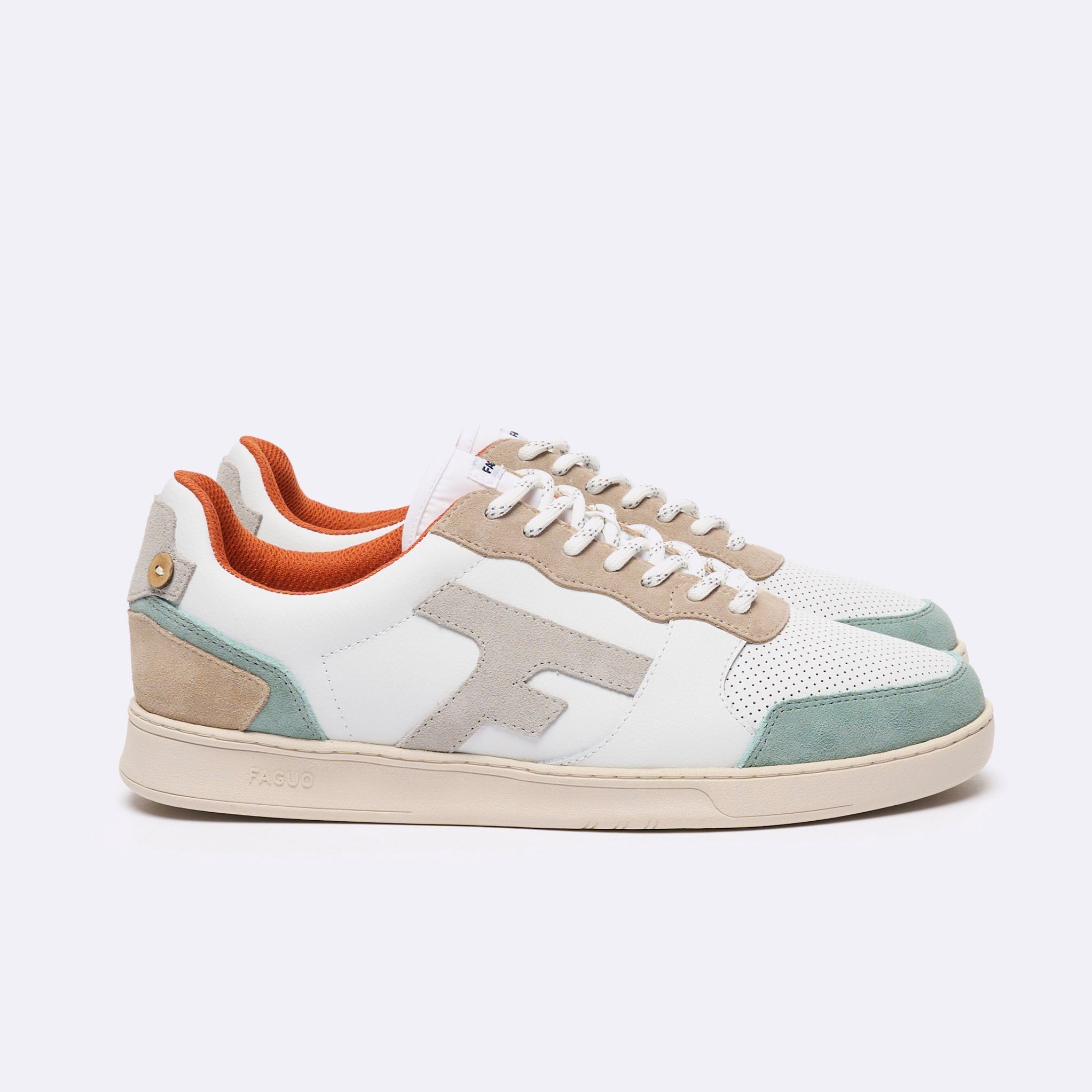 Baskets Basses Blanches & Bleu Océan Hazel - Homme
