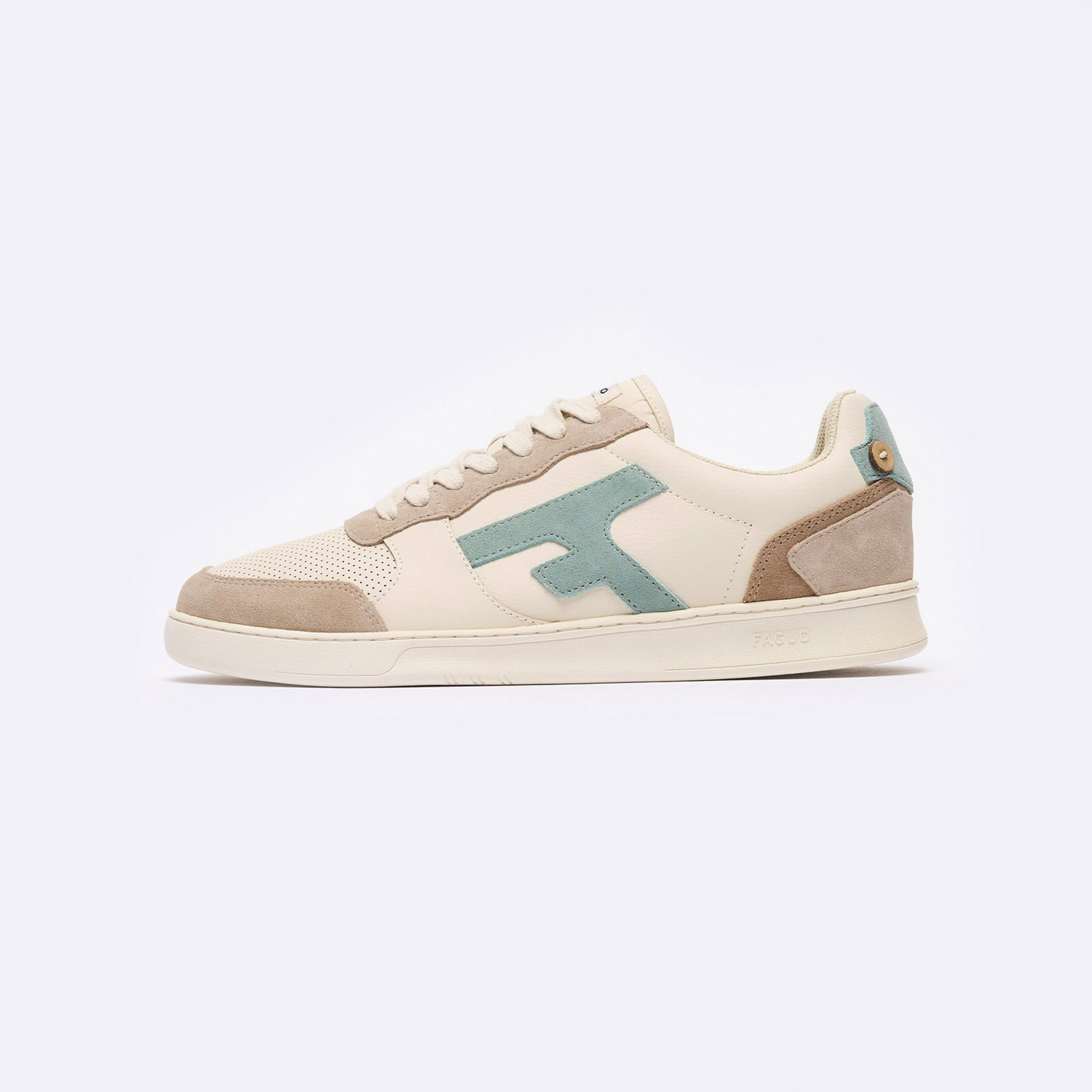 Baskets Basses Écrues & Bleu Clair Hazel - Homme
