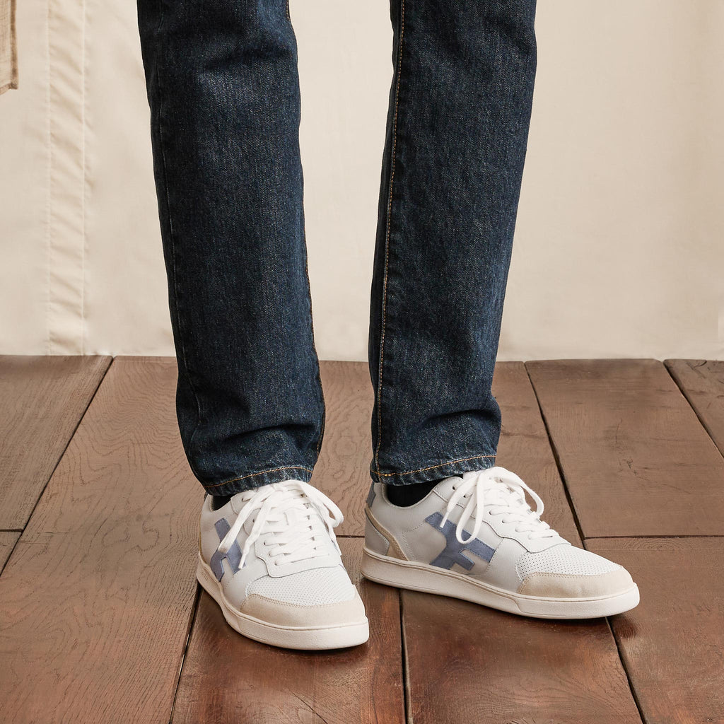 Baskets Basses Blanches, Beiges & Bleues Hazel - Mixte