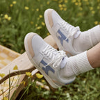 Baskets Basses Blanches, Beiges & Bleues Hazel - Mixte