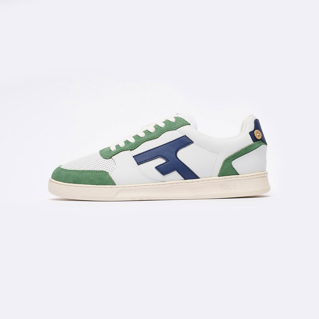 Baskets Basses Blanches & Vertes Hazel - Homme