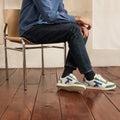 Baskets Basses Blanches & Vertes Hazel - Homme