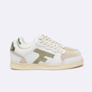 Baskets Basses Blanches & Kaki Clair Hazel - Homme