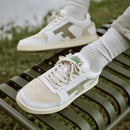 Baskets Basses Blanches & Kaki Clair Hazel - Homme