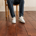 Baskets Basses Blanches & Rouges Palmer - Homme