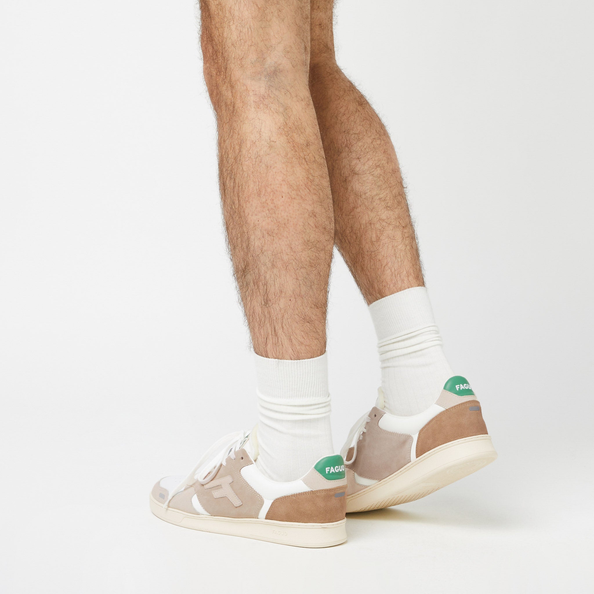 Baskets Basses Blanches & Beiges Palmer - Homme