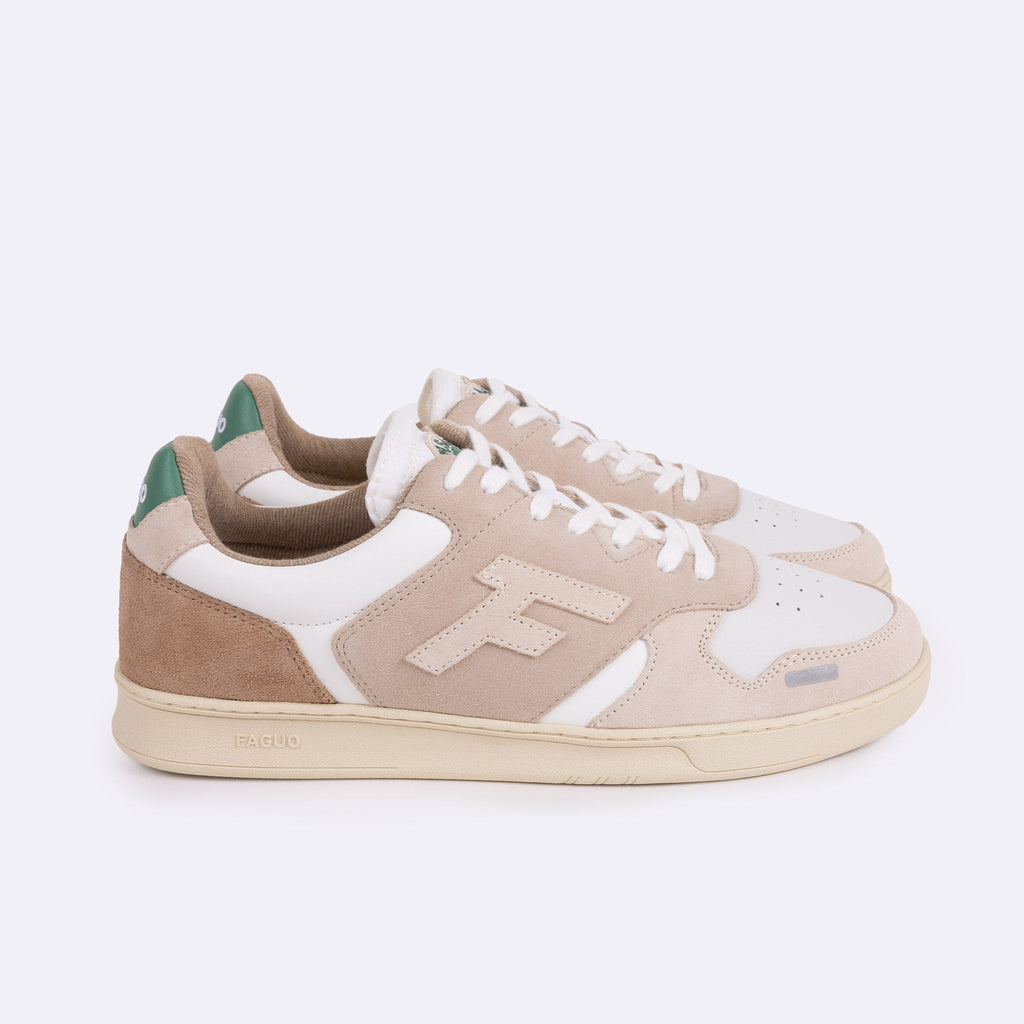 Baskets Basses Blanches & Beiges Palmer - Homme