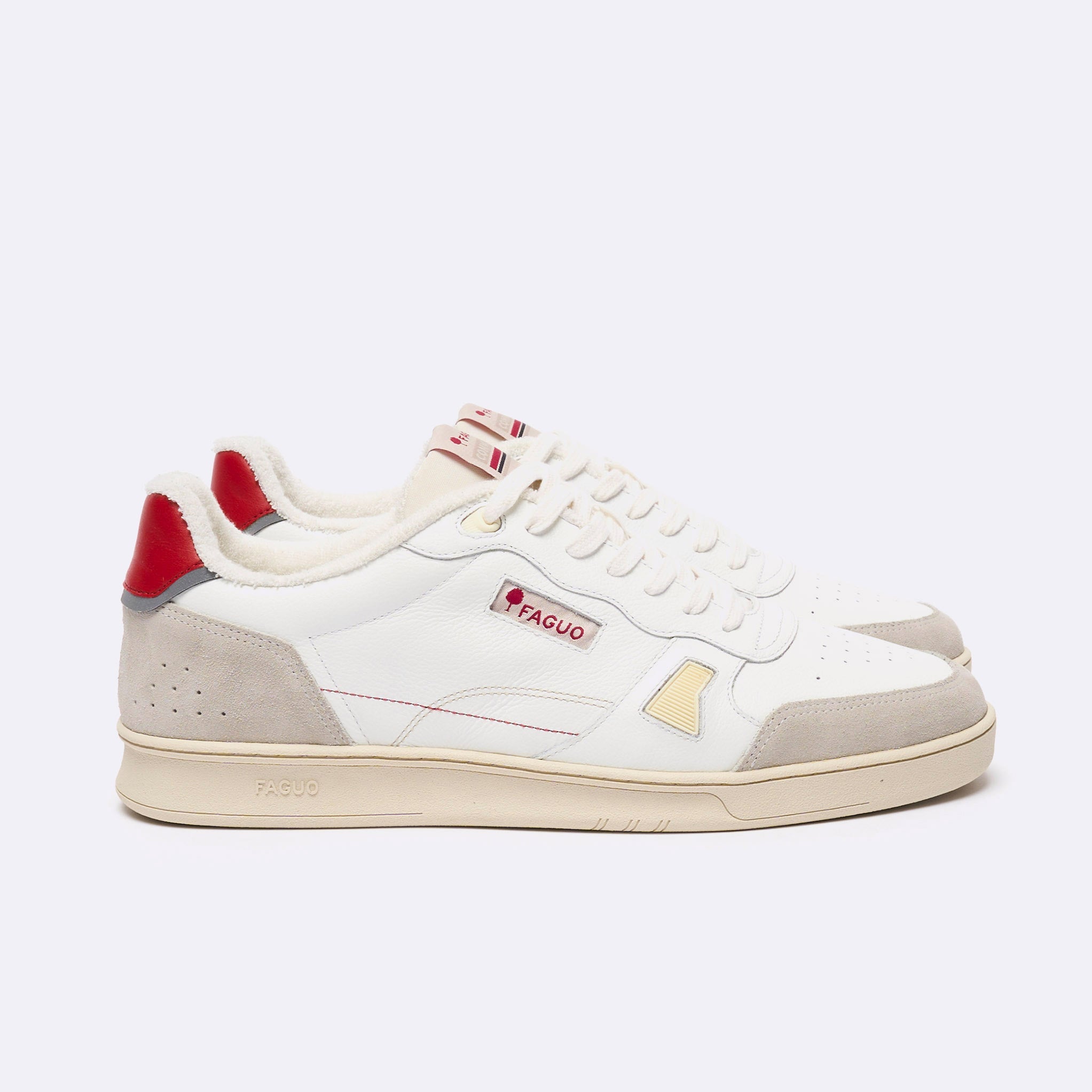 Baskets Basses Blanches & Rouges Commute 1 - Homme
