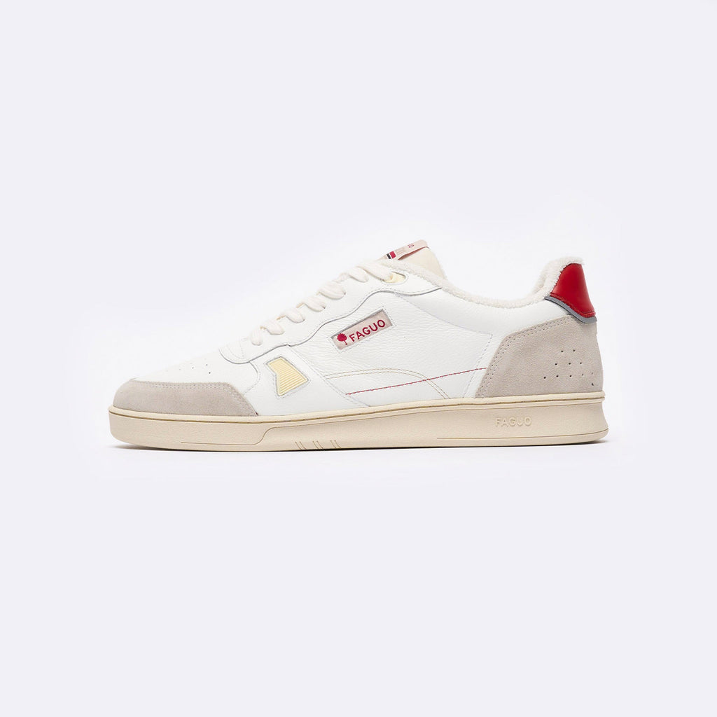 Baskets Basses Blanches & Rouges Commute 1 - Homme