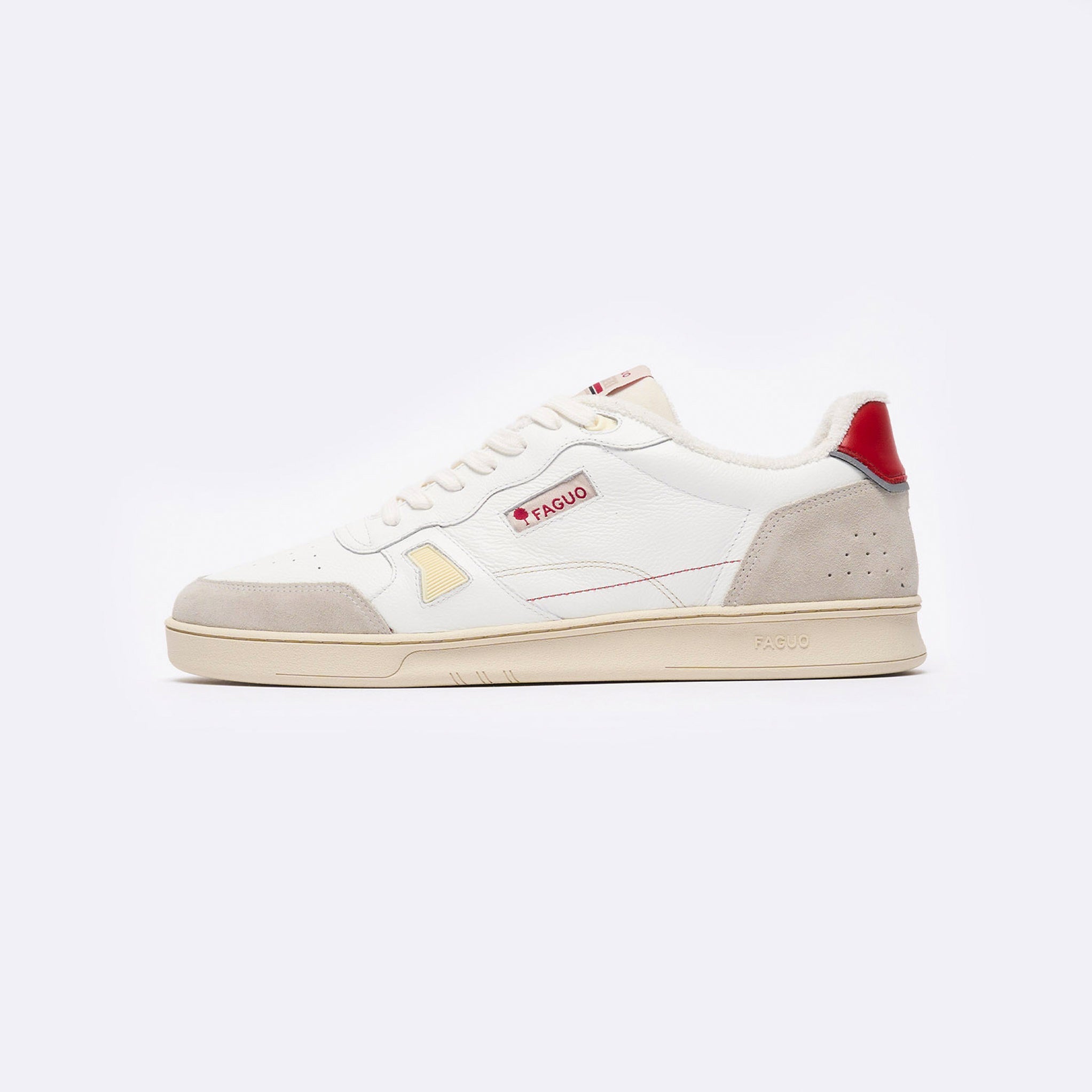 Baskets Basses Blanches & Rouges Commute 1 - Homme