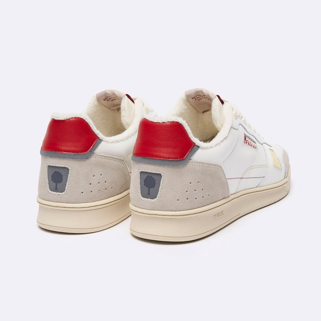 Baskets Basses Blanches & Rouges Commute 1 - Homme