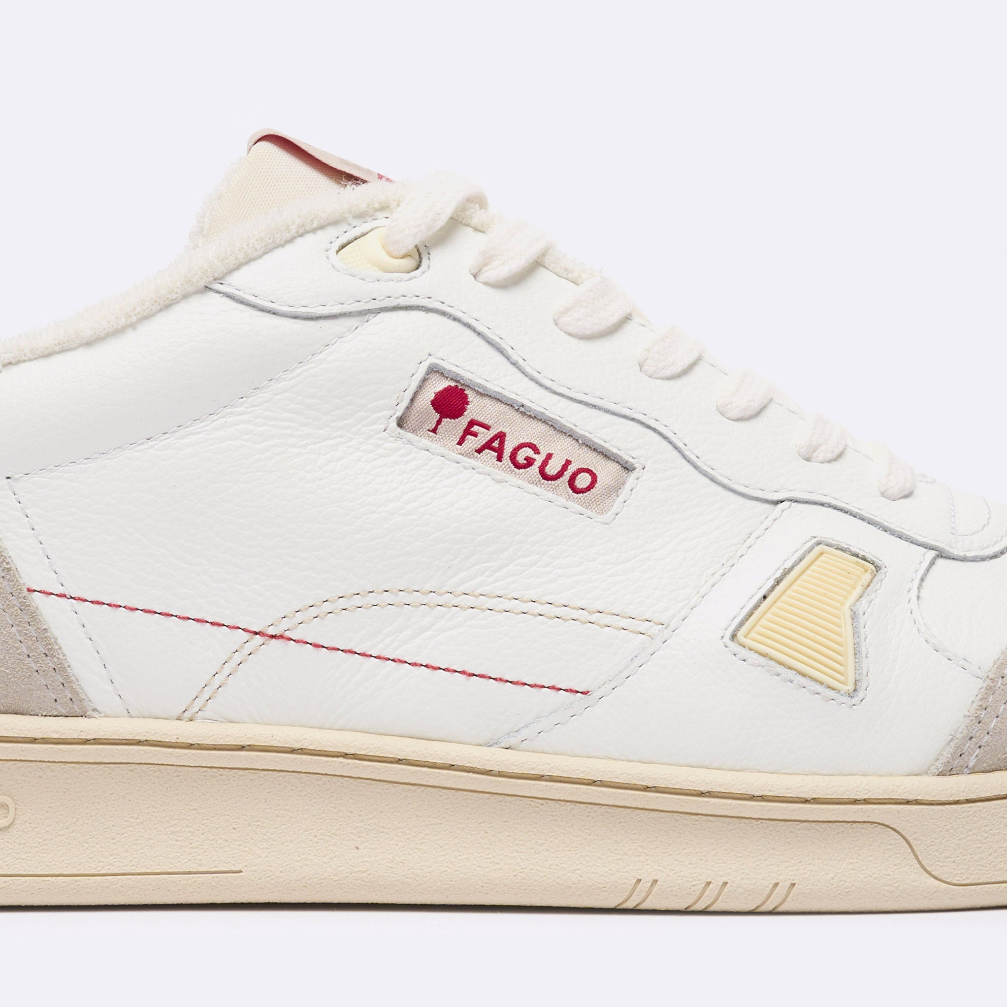 Baskets Basses Blanches & Rouges Commute 1 - Homme