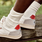 Baskets Basses Blanches & Rouges Commute 1 - Homme