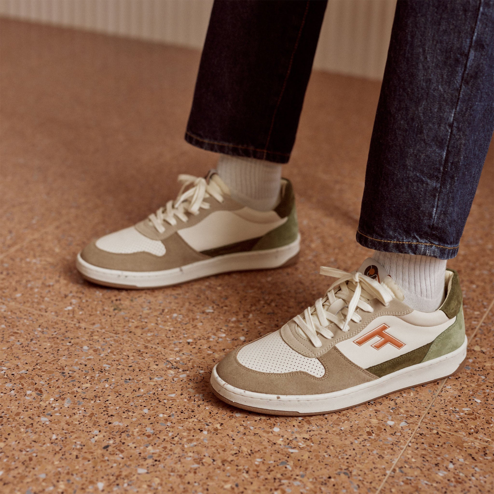 Baskets Basses Écrues, Beiges & Kaki Alder - Homme