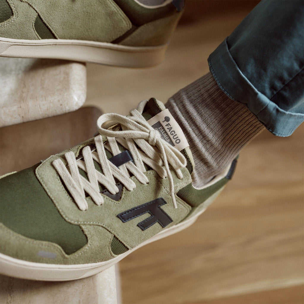 Baskets Basses Kaki Clair Palmer - Homme