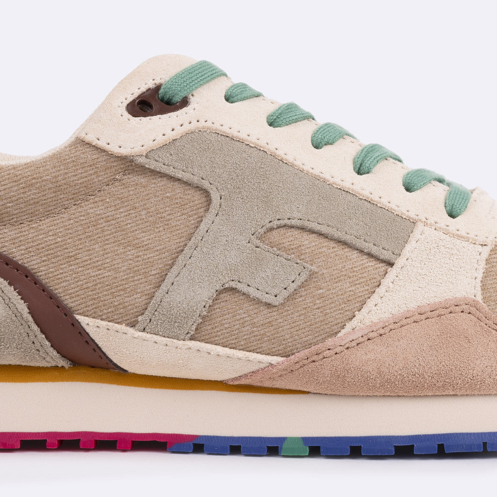 Running Taupe & Kaki Clair Elm - Homme