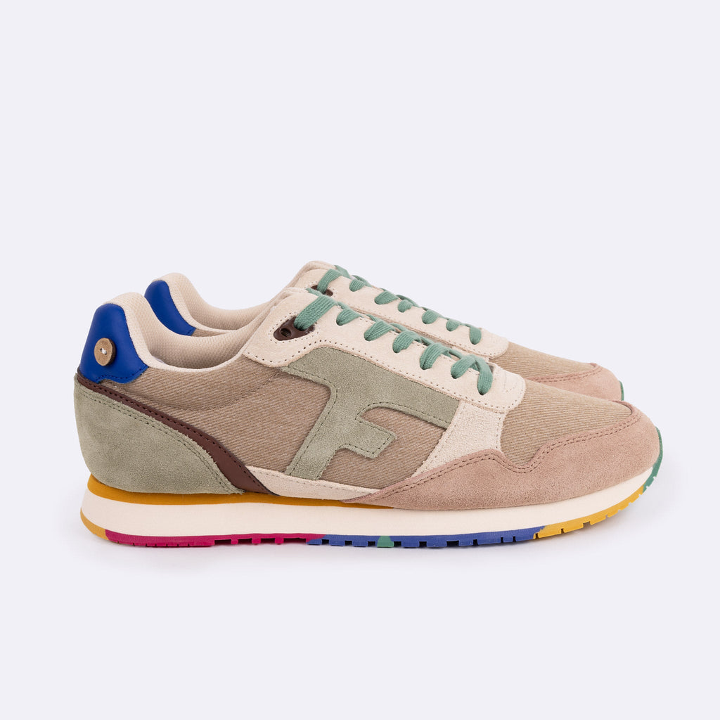 Running Taupe & Kaki Clair Elm - Homme