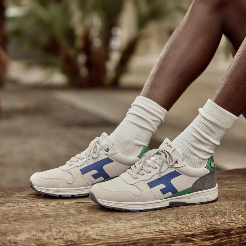 Running Blanches & Vertes Olive - Homme