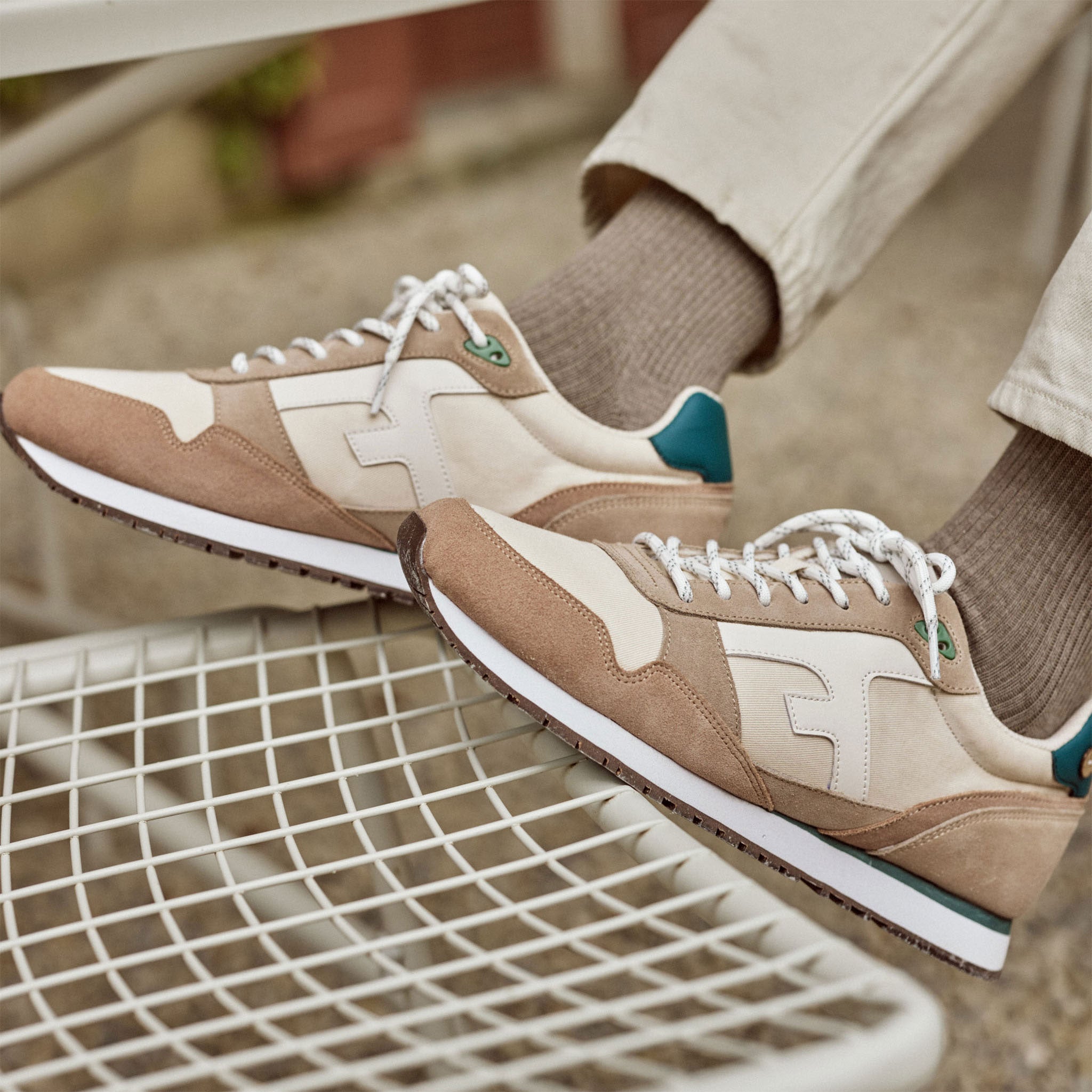 Running Écrues & Bleu Clair Elm - Homme