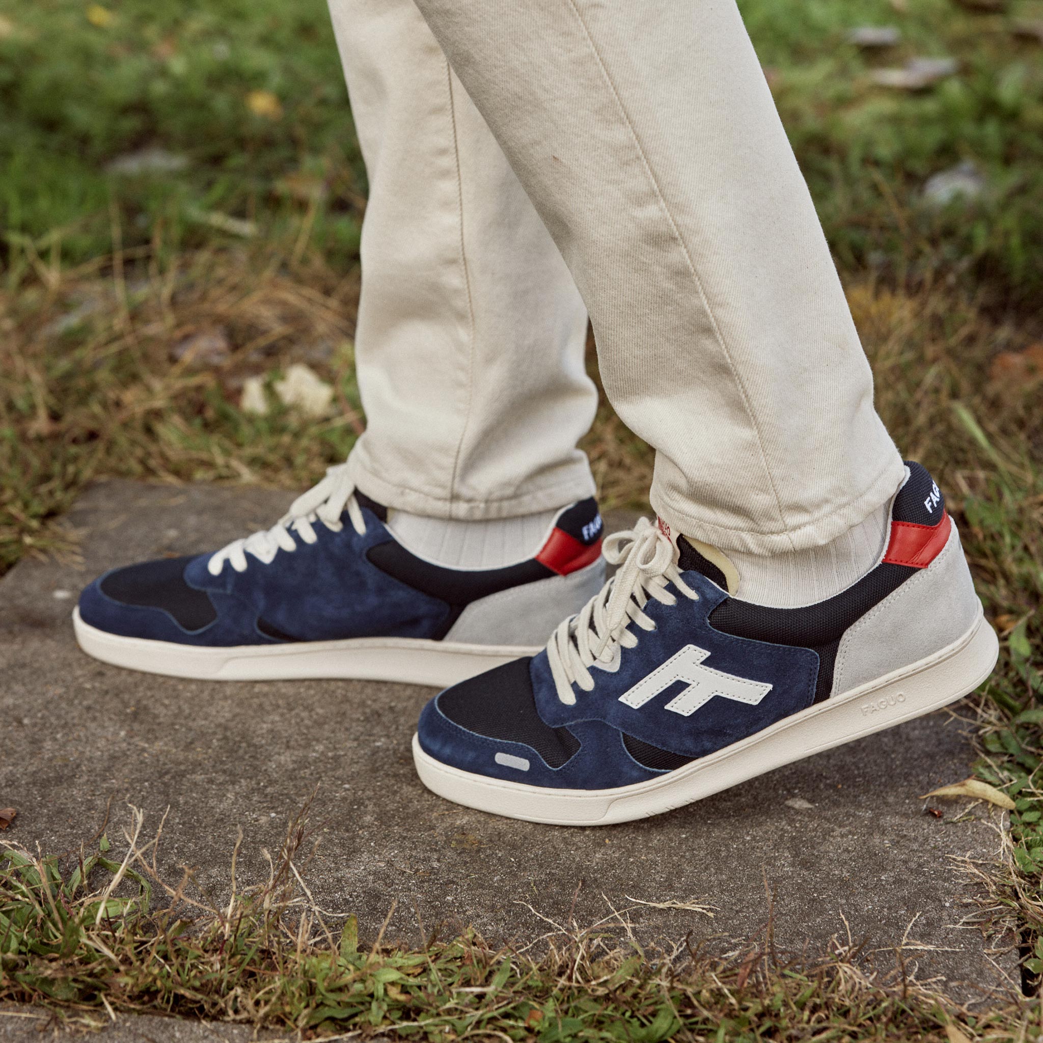 Baskets Basses Bleues & Grises Palmer - Homme
