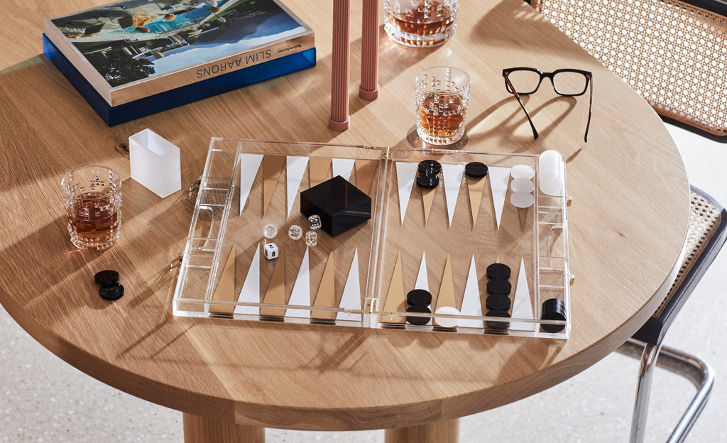 Backgammon en Lucite