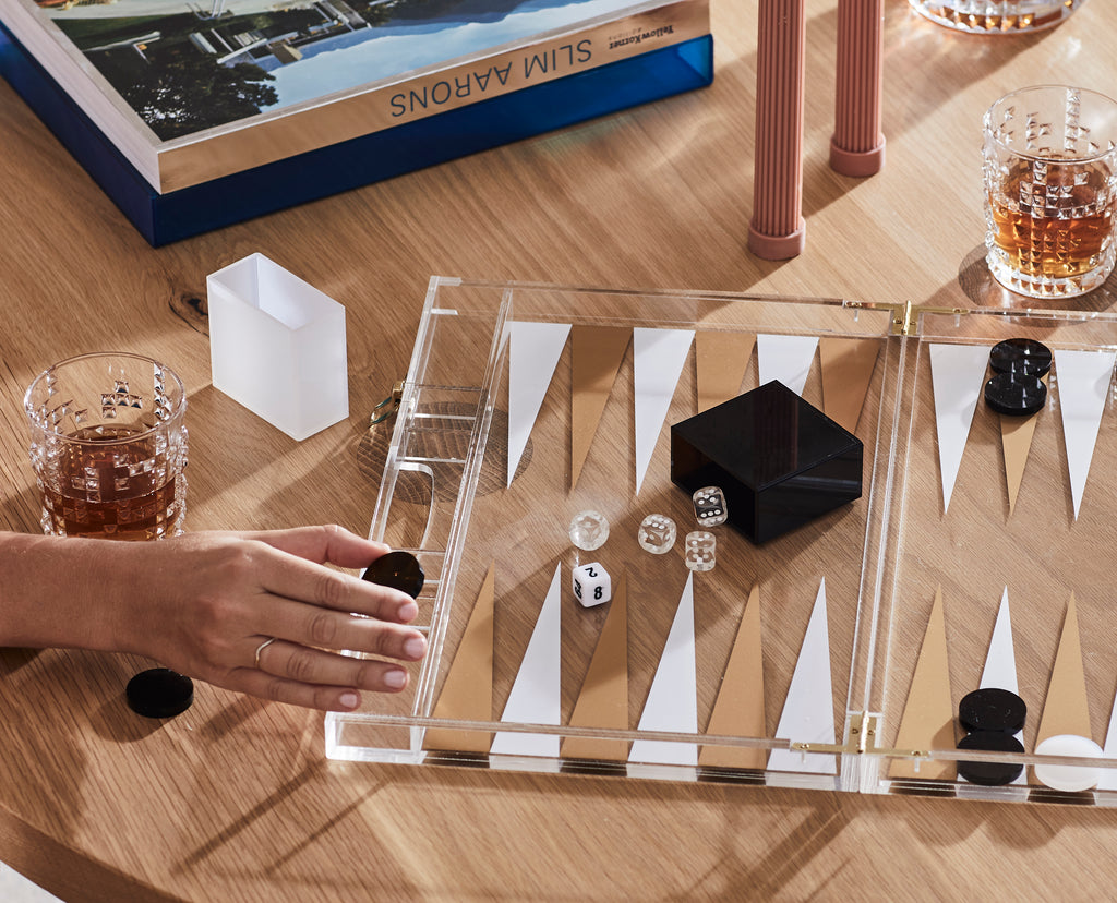 Backgammon en Lucite